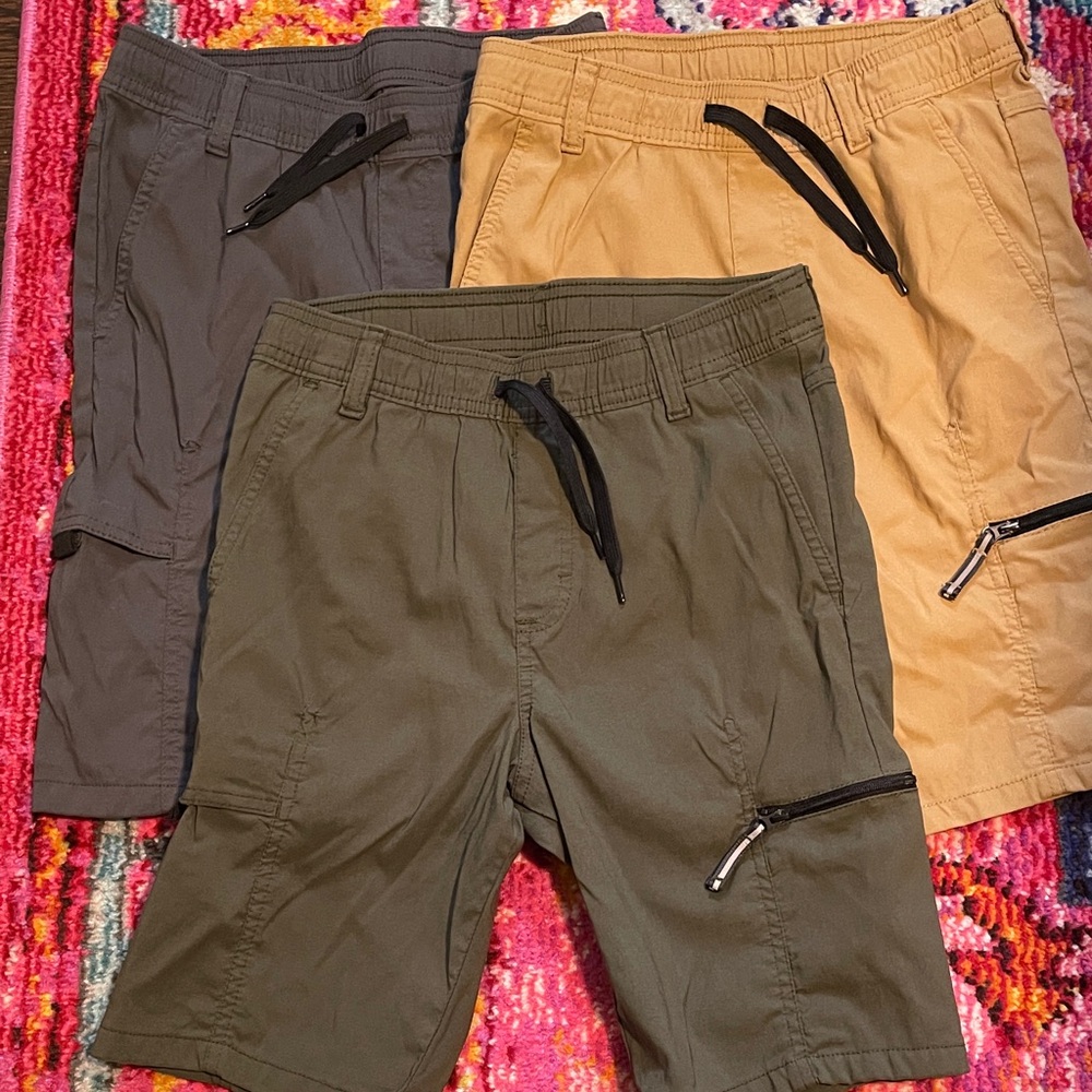 Boys Wrangler Cargo Shorts - Olive, Tan, Gray Size 10-12